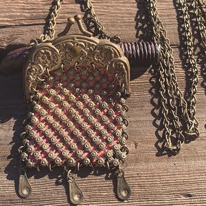 Antique Silver Tone Coin Purse